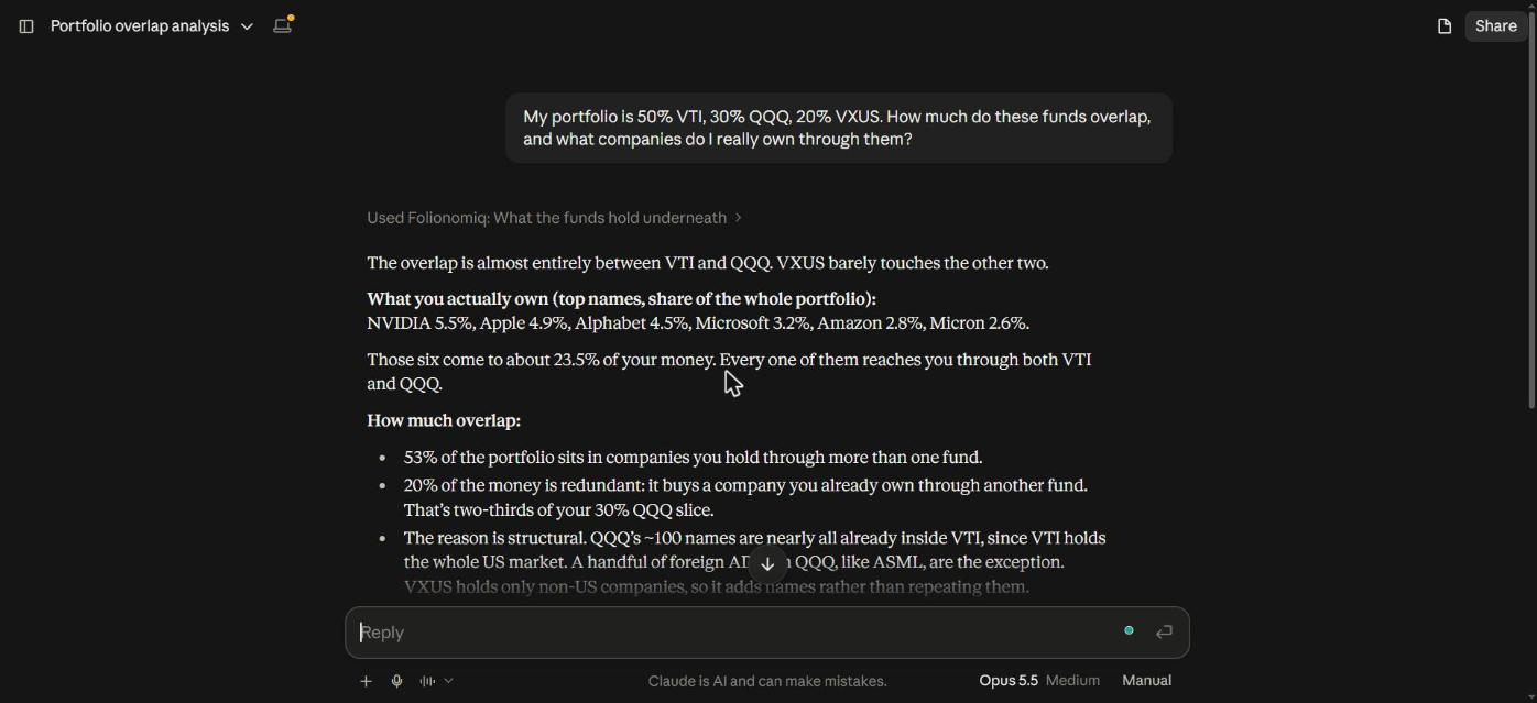 Folionomiq screenshot